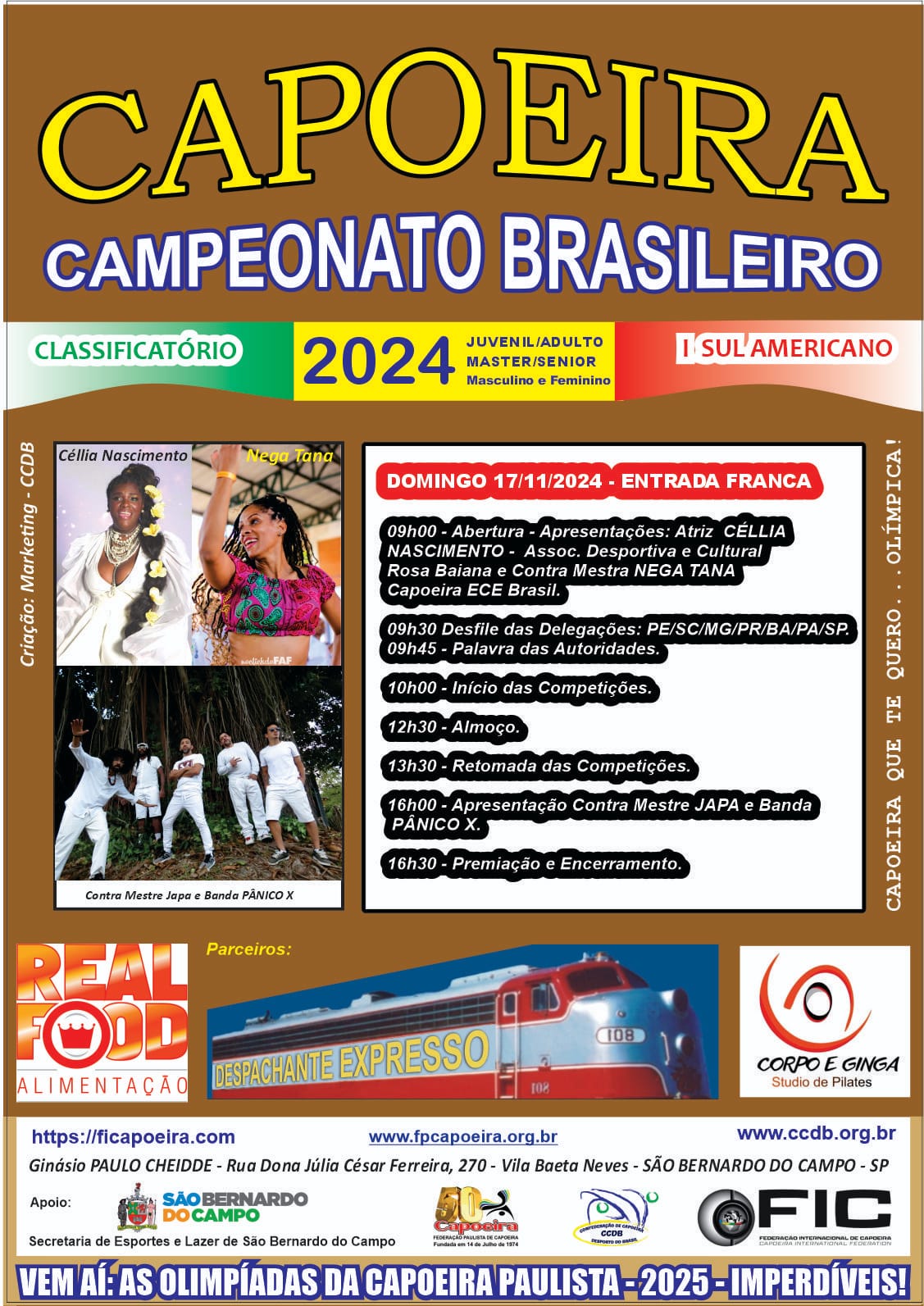 Tem início Campeonato Brasileiro de Capoeira, em São Bernardo do Campo (SP)