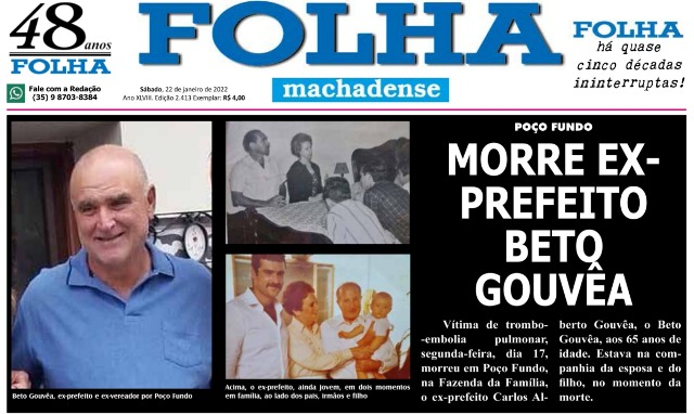 REPERCUSSÃO: Morte do ex-prefeito de Poço Fundo deixa lacuna política na região