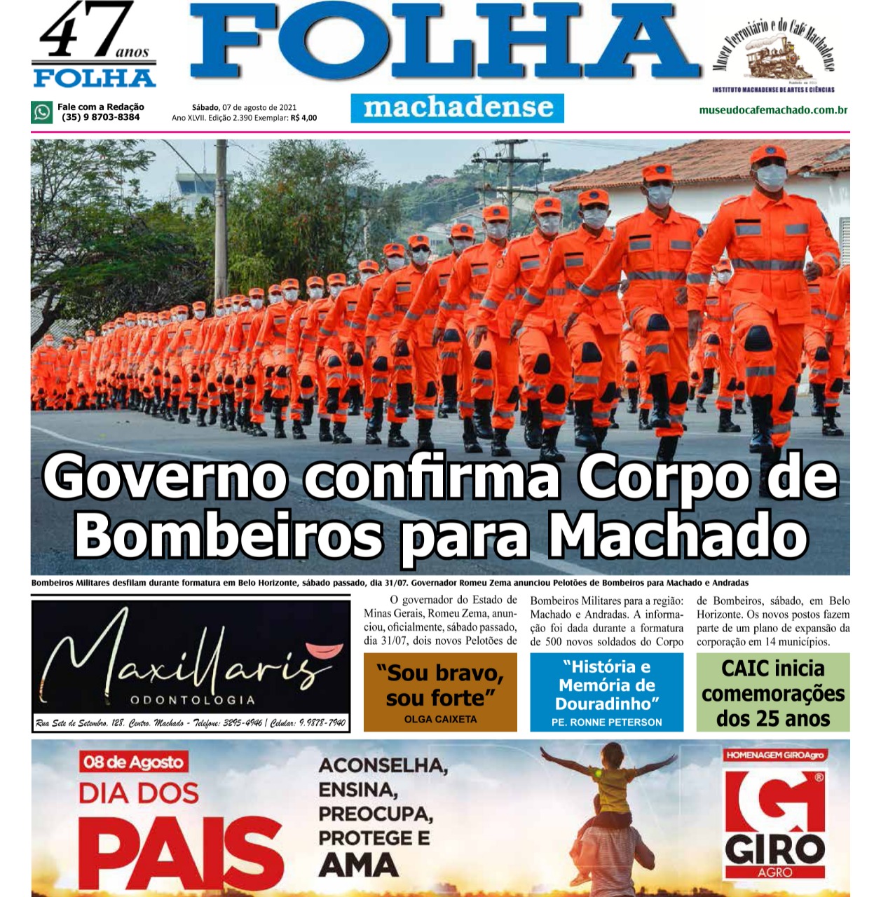 EDIÇÃO Nº 2.390 TRAZ REPORTAGEM SOBRE CONFIRMAÇÃO DOS BOMBEIROS