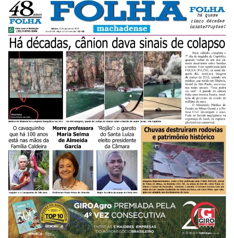 FOLHA MACHADENSE. Neste sábado, dia 15, dois grandes personagens do Santa Luíza