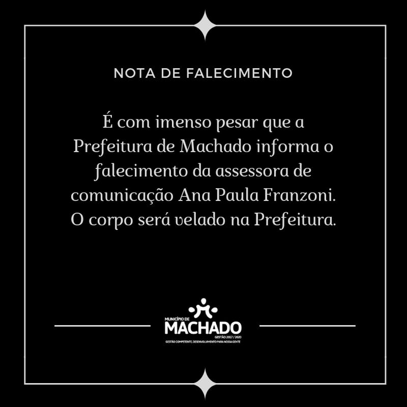 MORRE JORNALISTA ANA PAULA FRANZONI