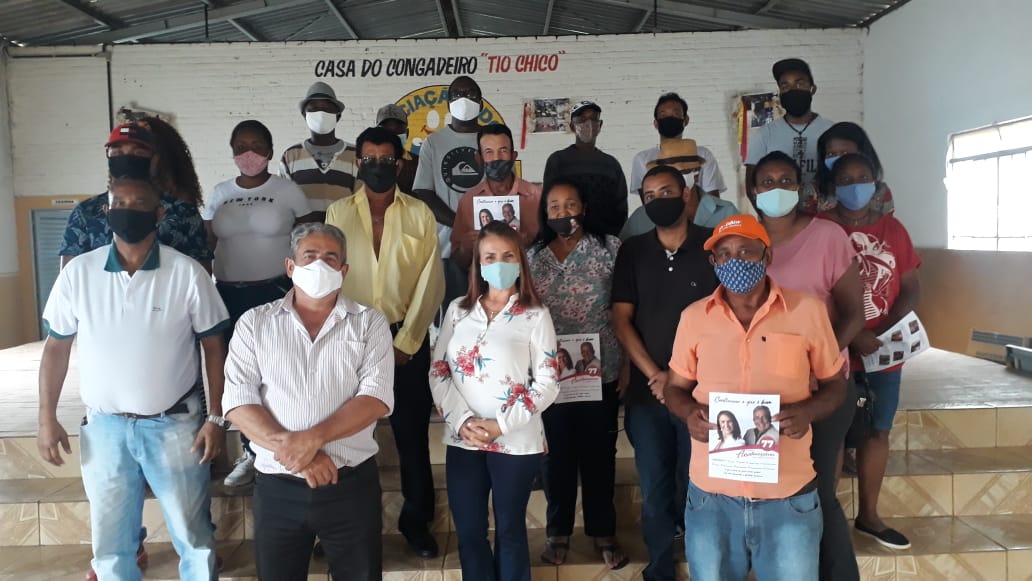 EM CAMPANHA, PREFEITA ANA MARIA VISITA ASSOCIAÇÃO DOS CONGADEIROS