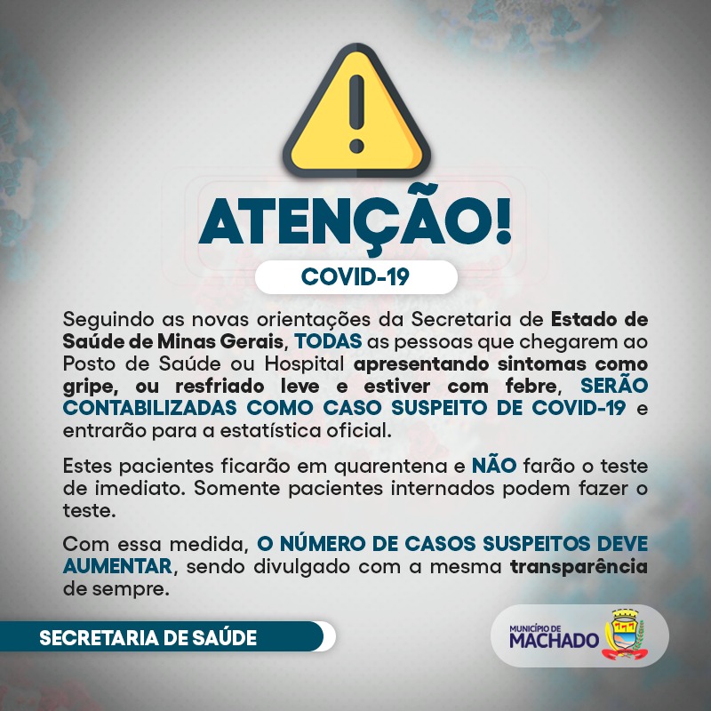 RECOMENDAÇÃO CONTINUA A MESMA: 'SE PUDER, FIQUE EM CASA'