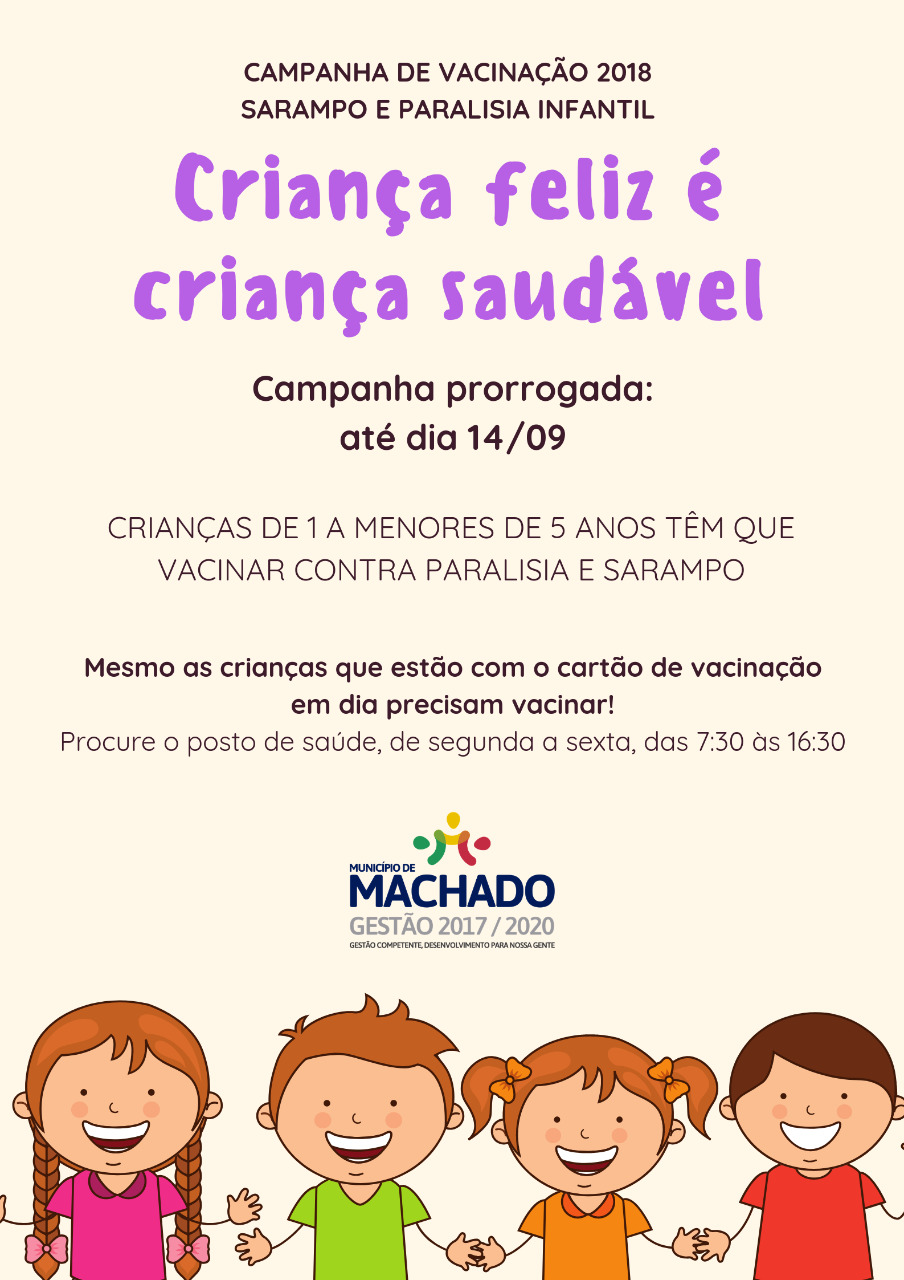 PRORROGADA CAMPANHA NACIONAL DE VACINAÇÃO INFANTIL