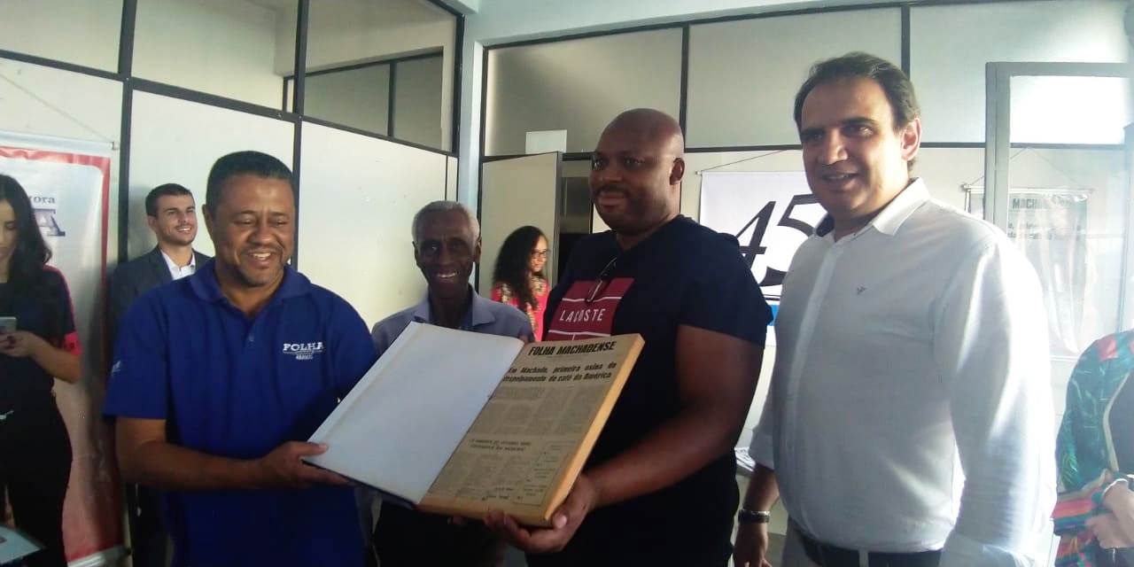 MALOSE MOGALE VISITA JORNAL FOLHA MACHADENSE