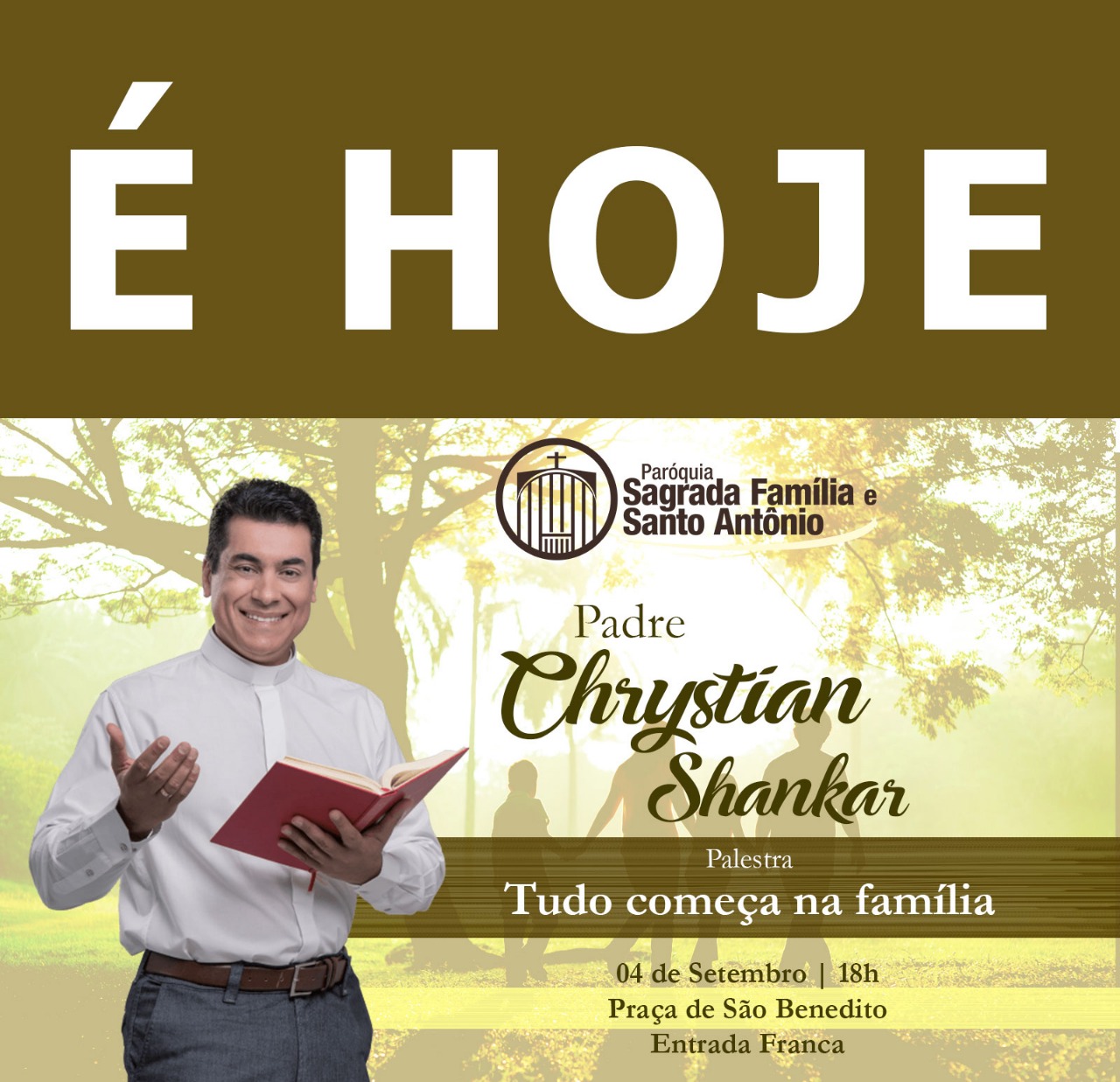 IGREJA CATÓLICA PROMOVE EVENTO HOJE, DIA 04