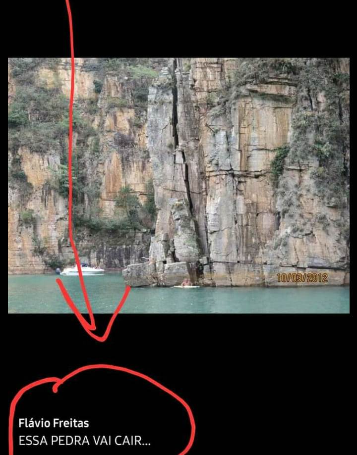Pedras se soltam de cânions e atingem embarcações em Capitólio; em Furnas